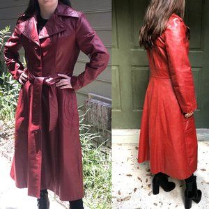 1970's Vintage Brown Leather Jacket / Size 9-10